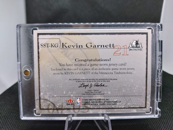 2004-2005 Fleer Sweet Sigs Stitches Kevin Garnett #SST-KG - Image 12