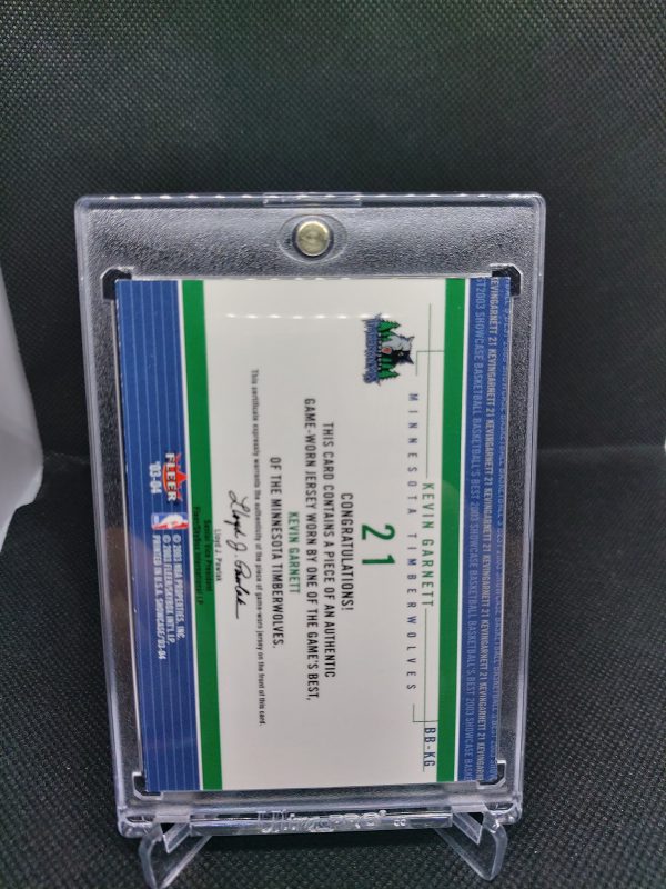 2003-2004 Fleer Showcase Basketballs Best Kevin Garnett #BB-KG - Image 2