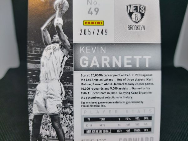 2014-2015 Panini Totally Certified Red Kevin Garnett #49 205/249 - Image 7