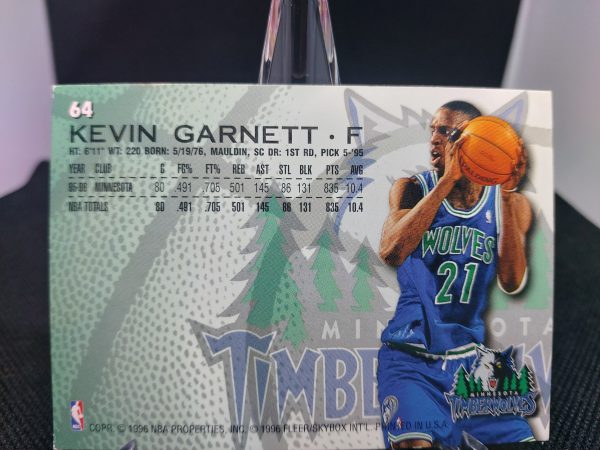 1996-1997 Fleer Kevin Garnett #64 - Image 6