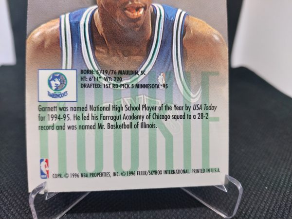 1995-1996 Fleer Ultra Rookie Kevin Garnett #274 - Image 9